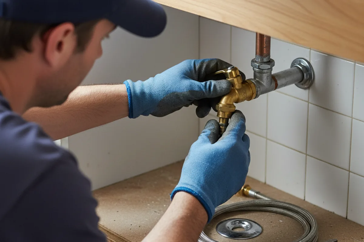 Shutoff valve and fitting work during Repiping in Temple